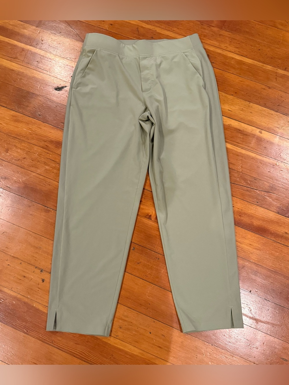 Athleta Endless High-Rise Split Hem Pants - Smoke Sage Green (Size 12)